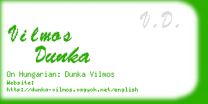 vilmos dunka business card